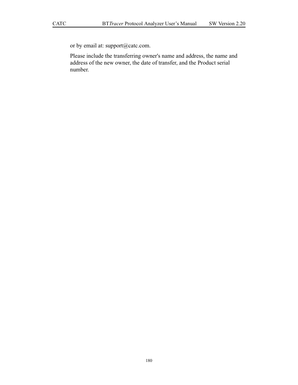 Teledyne LeCroy BTTracer_Trainer - BTTracer Users Manual User Manual | Page 190 / 197