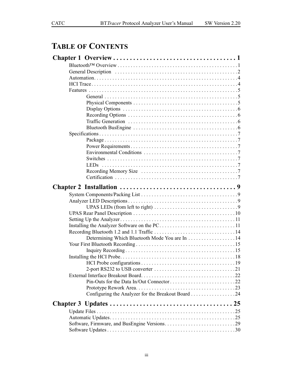 Teledyne LeCroy BTTracer_Trainer - BTTracer Users Manual User Manual | Page 5 / 197