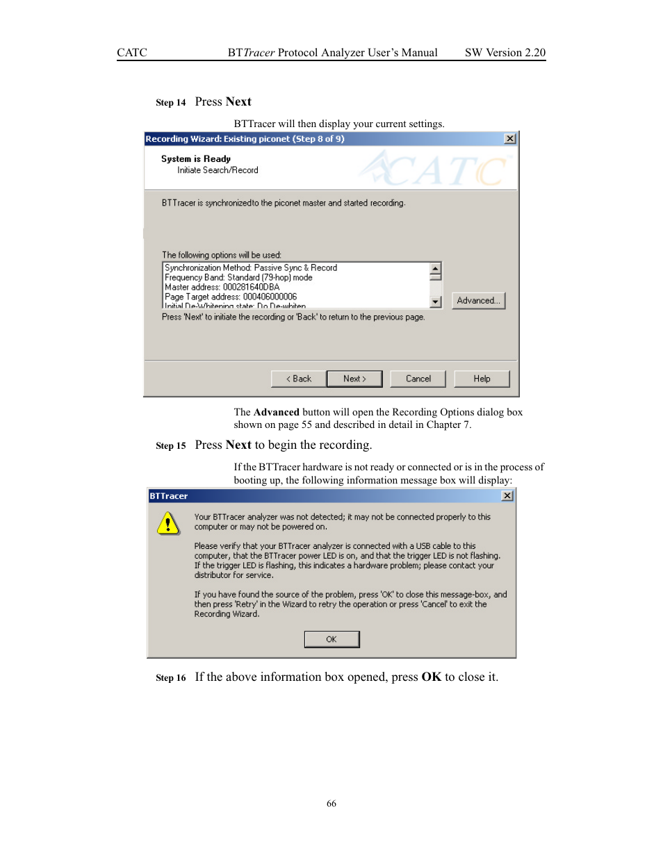 Teledyne LeCroy BTTracer_Trainer - BTTracer Users Manual User Manual | Page 76 / 197