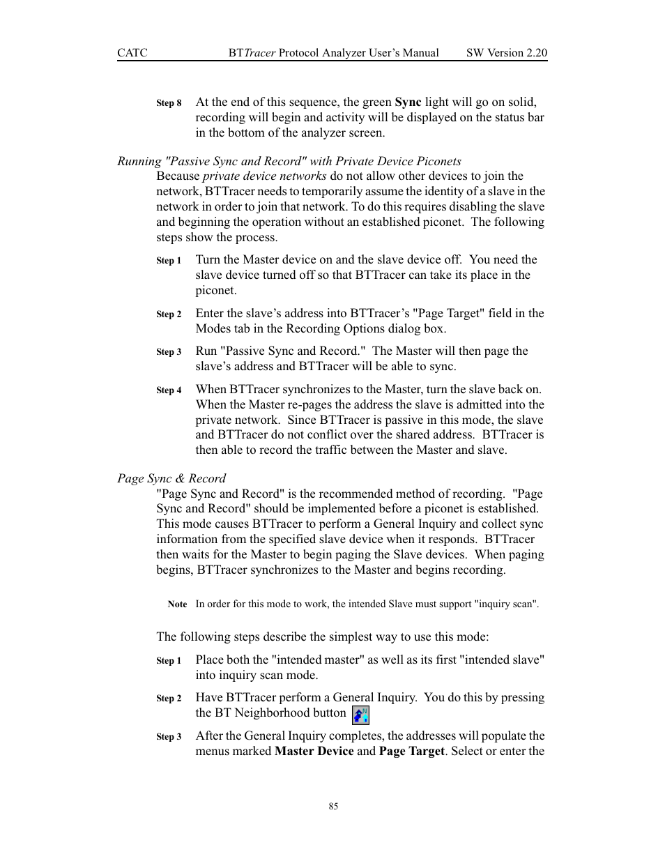 Teledyne LeCroy BTTracer_Trainer - BTTracer Users Manual User Manual | Page 95 / 197