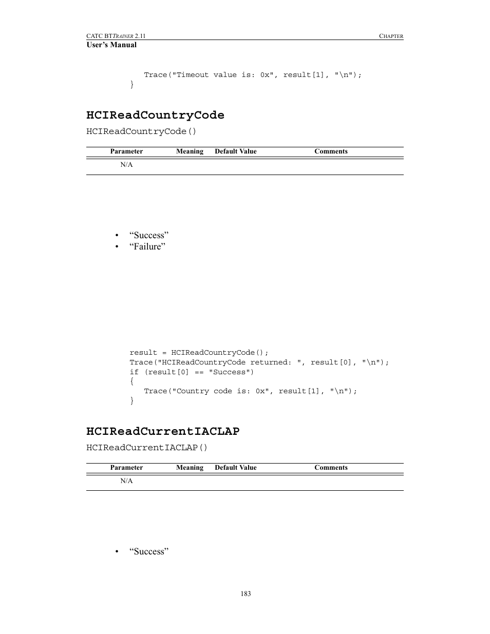 Hcireadcountrycode, Hcireadcurrentiaclap, Hcireadcountrycode hcireadcurrentiaclap | Teledyne LeCroy BTTracer_Trainer - BTTrainer Users Manual User Manual | Page 201 / 336