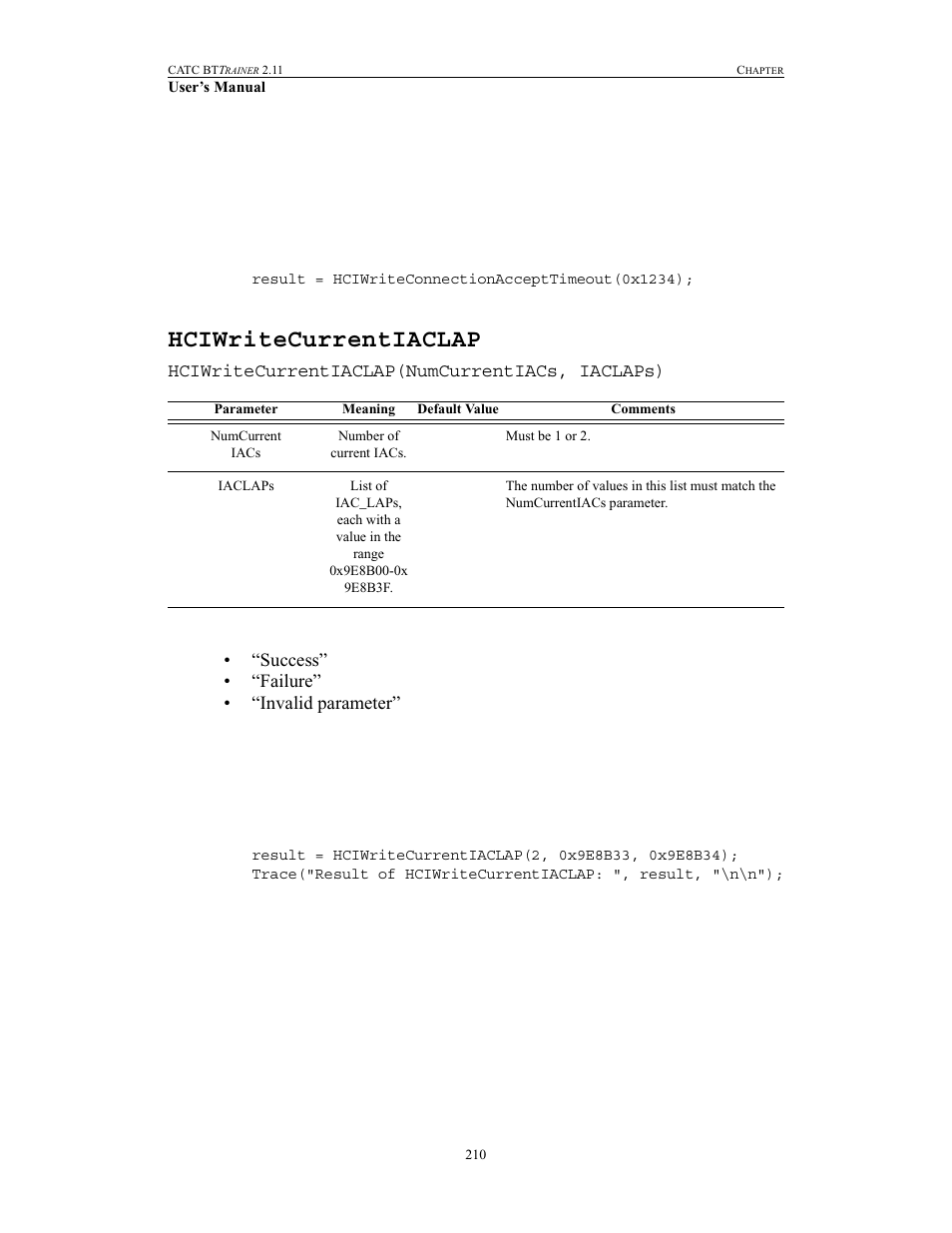 Hciwritecurrentiaclap | Teledyne LeCroy BTTracer_Trainer - BTTrainer Users Manual User Manual | Page 228 / 336