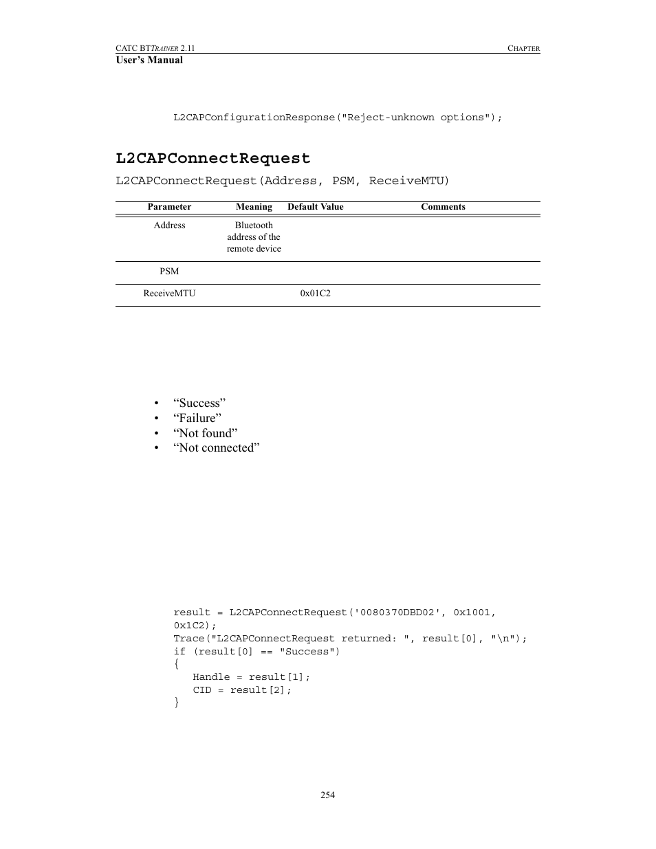 L2capconnectrequest | Teledyne LeCroy BTTracer_Trainer - BTTrainer Users Manual User Manual | Page 272 / 336