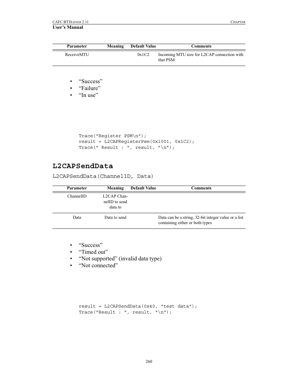 L2capsenddata | Teledyne LeCroy BTTracer_Trainer - BTTrainer Users Manual User Manual | Page 278 / 336