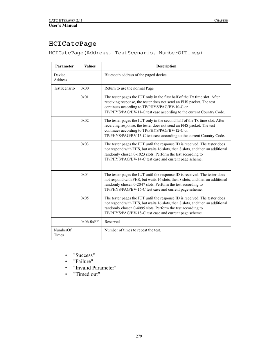 Hcicatcpage | Teledyne LeCroy BTTracer_Trainer - BTTrainer Users Manual User Manual | Page 297 / 336