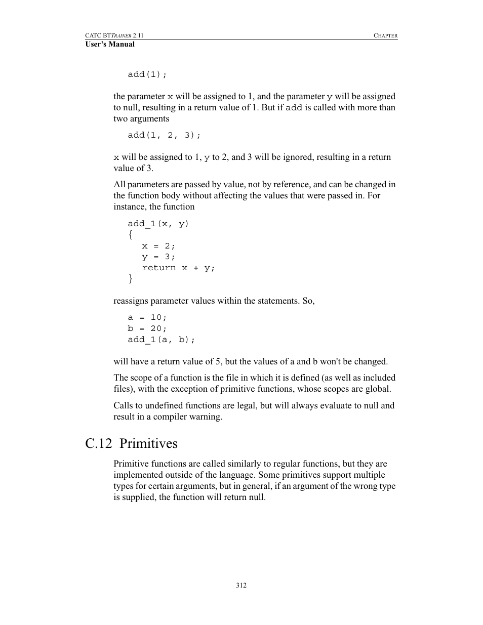 C.12 primitives, Primitives | Teledyne LeCroy BTTracer_Trainer - BTTrainer Users Manual User Manual | Page 330 / 336