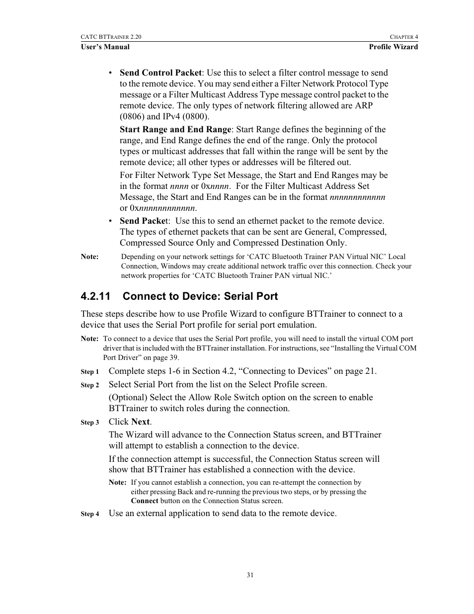 11 connect to device: serial port, Connect to device: serial port | Teledyne LeCroy BTTracer_Trainer - BTTrainer Users Manual User Manual | Page 49 / 336