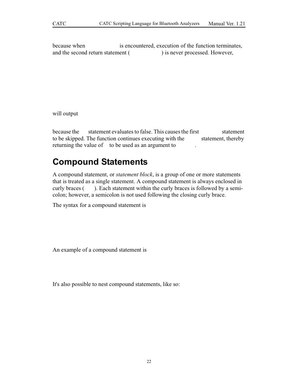 Compound statements | Teledyne LeCroy Merlins Wand - CSL manual (CATC Scripting Language Manual) User Manual | Page 28 / 78