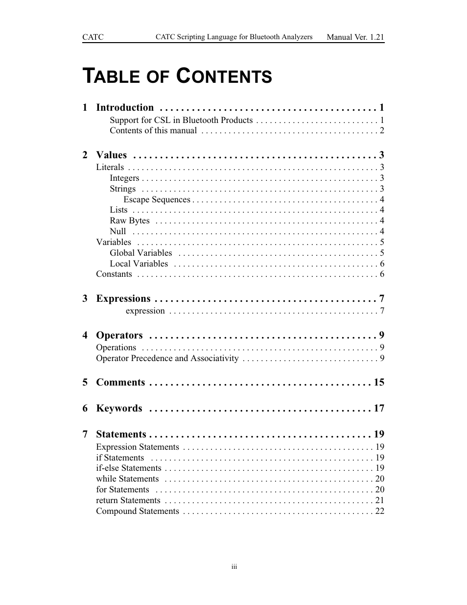 Teledyne LeCroy Merlins Wand - CSL manual (CATC Scripting Language Manual) User Manual | Page 3 / 78