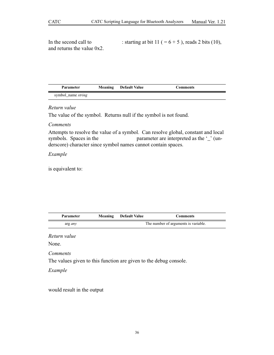 Resolve(), Trace(), Resolve() trace() | Teledyne LeCroy Merlins Wand - CSL manual (CATC Scripting Language Manual) User Manual | Page 42 / 78