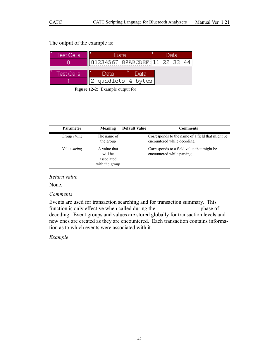 Addevent() | Teledyne LeCroy Merlins Wand - CSL manual (CATC Scripting Language Manual) User Manual | Page 48 / 78