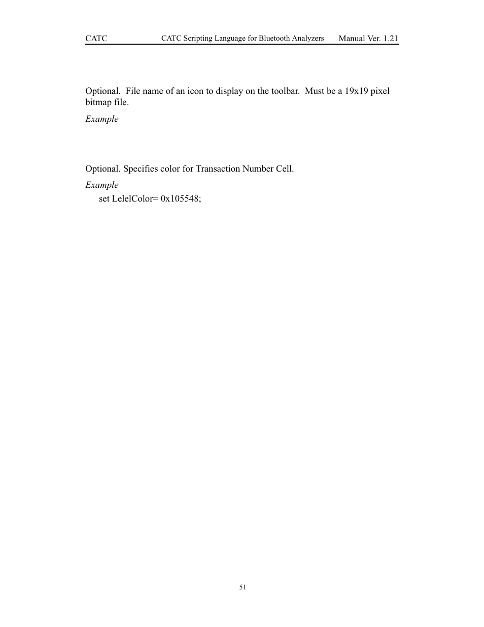Icon, Lelelcolor | Teledyne LeCroy Merlins Wand - CSL manual (CATC Scripting Language Manual) User Manual | Page 57 / 78