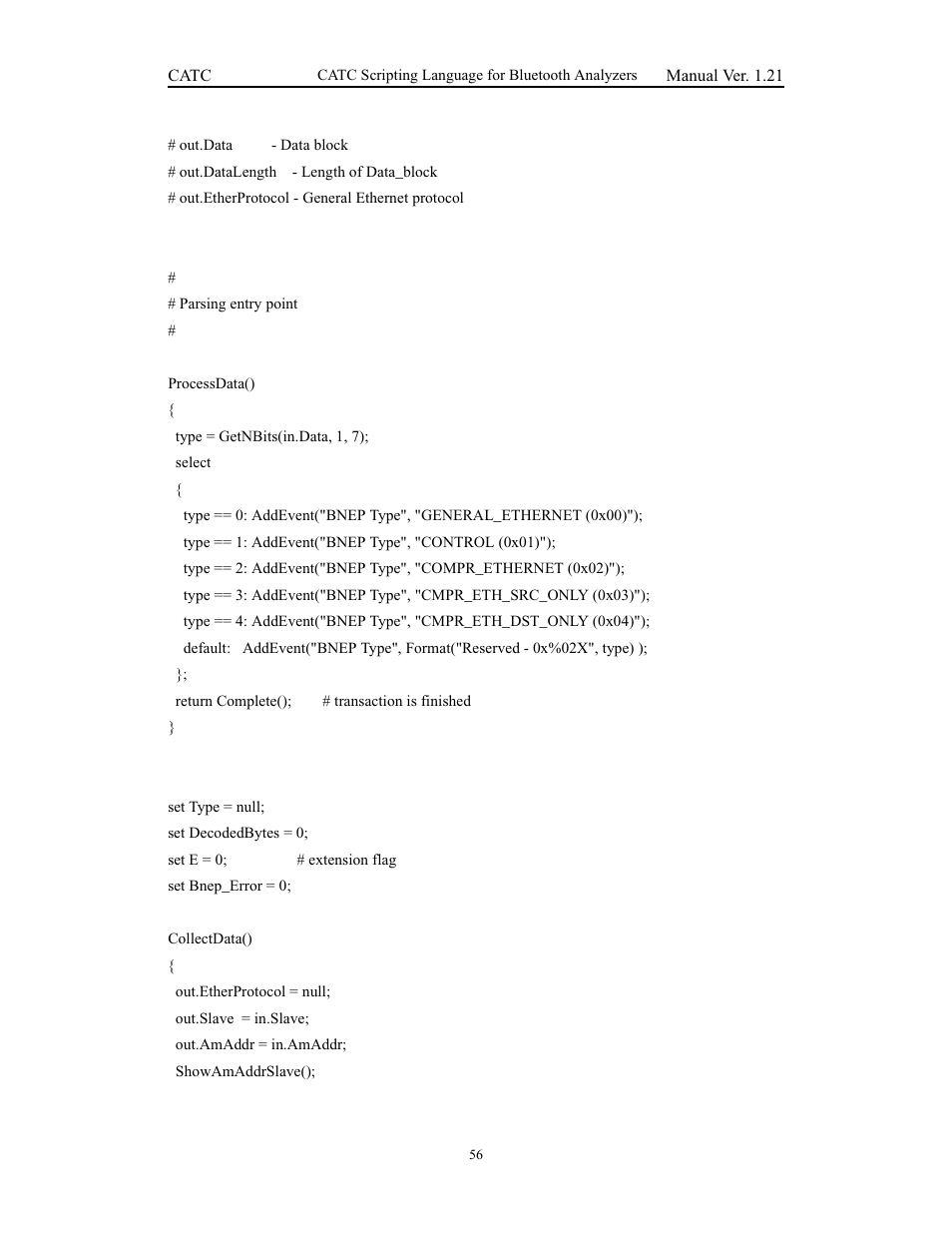 Teledyne LeCroy Merlins Wand - CSL manual (CATC Scripting Language Manual) User Manual | Page 62 / 78