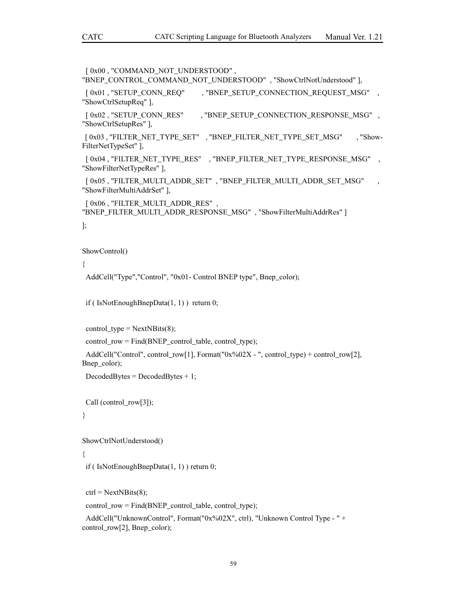 Teledyne LeCroy Merlins Wand - CSL manual (CATC Scripting Language Manual) User Manual | Page 65 / 78