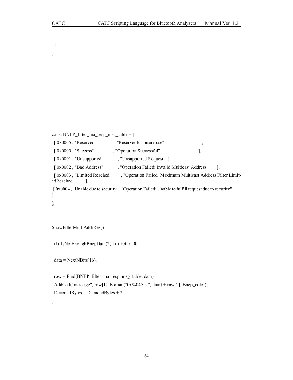 Teledyne LeCroy Merlins Wand - CSL manual (CATC Scripting Language Manual) User Manual | Page 70 / 78