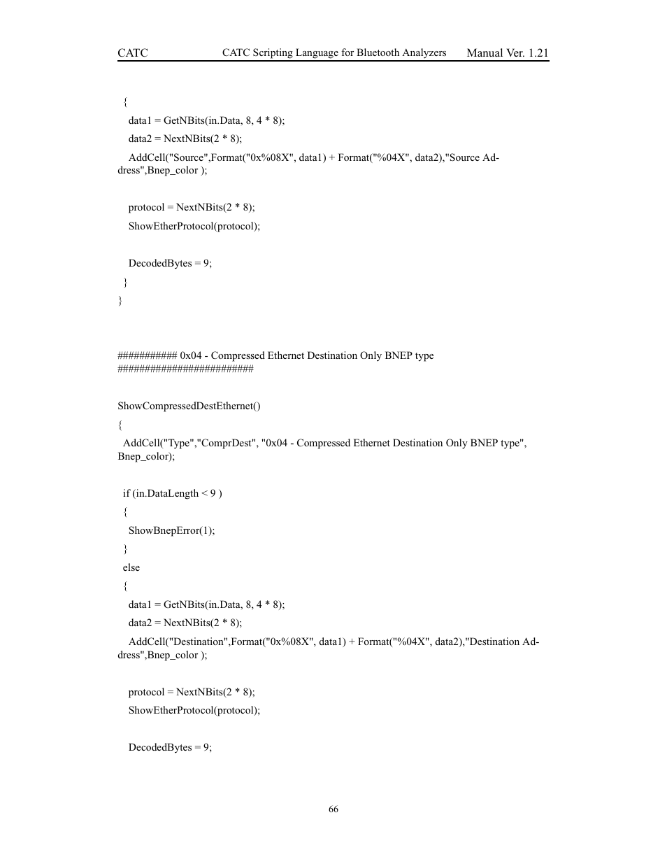 Teledyne LeCroy Merlins Wand - CSL manual (CATC Scripting Language Manual) User Manual | Page 72 / 78