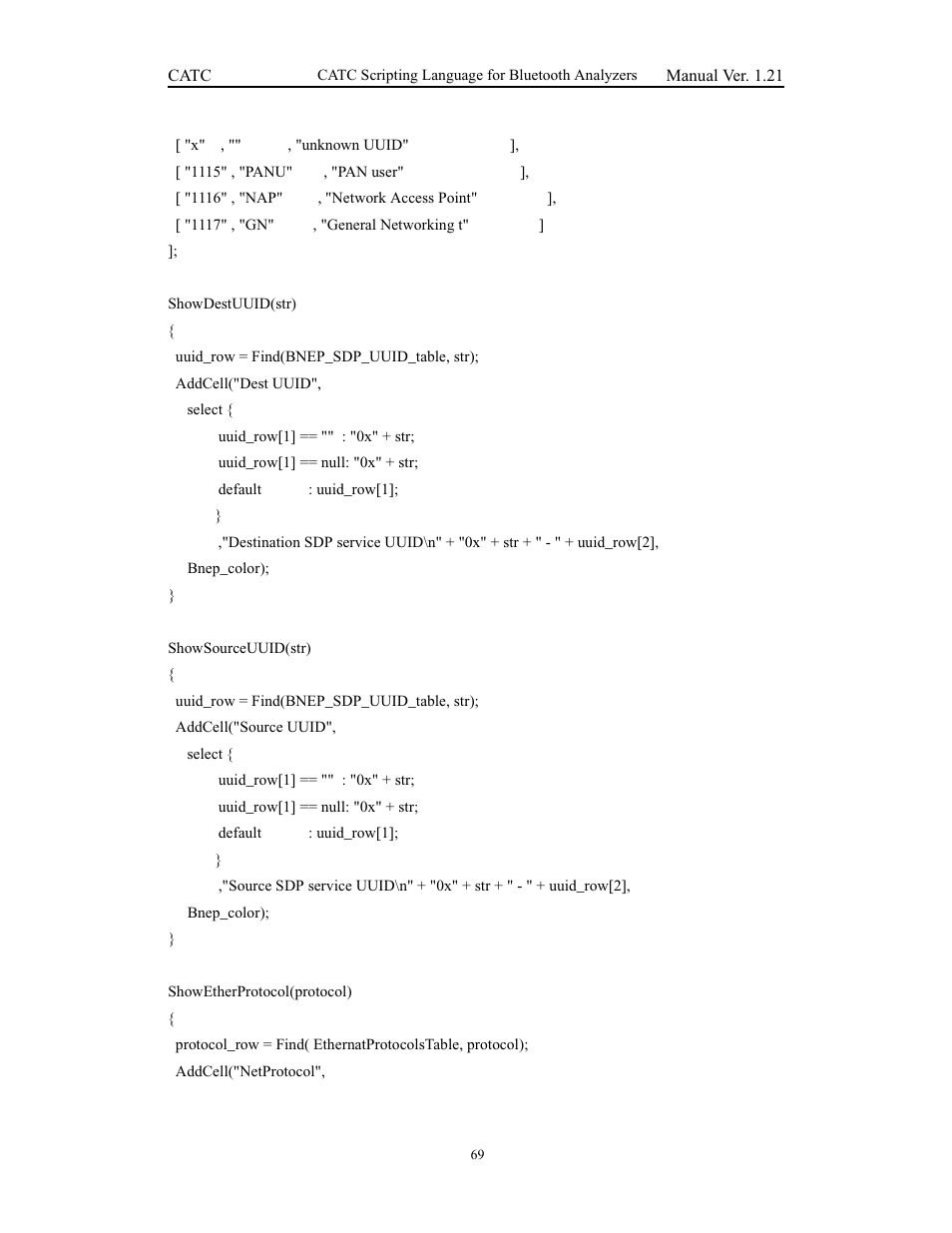 Teledyne LeCroy Merlins Wand - CSL manual (CATC Scripting Language Manual) User Manual | Page 75 / 78