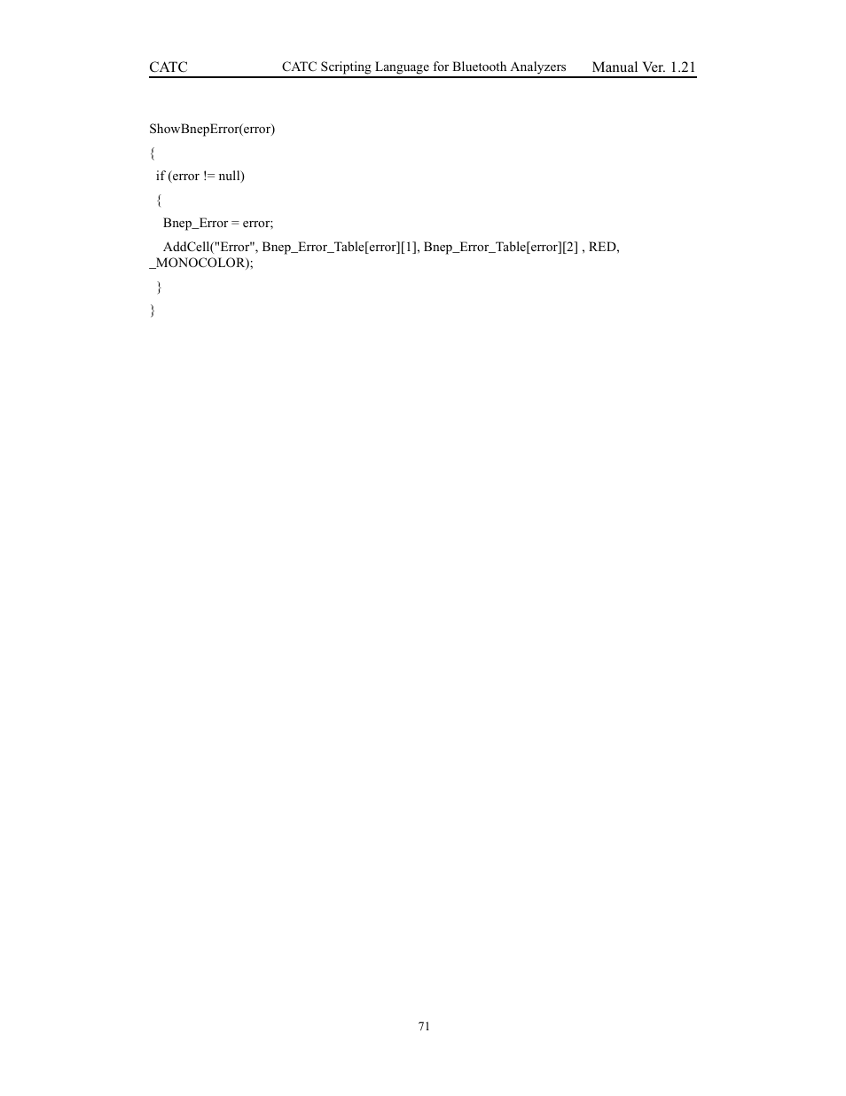 Teledyne LeCroy Merlins Wand - CSL manual (CATC Scripting Language Manual) User Manual | Page 77 / 78
