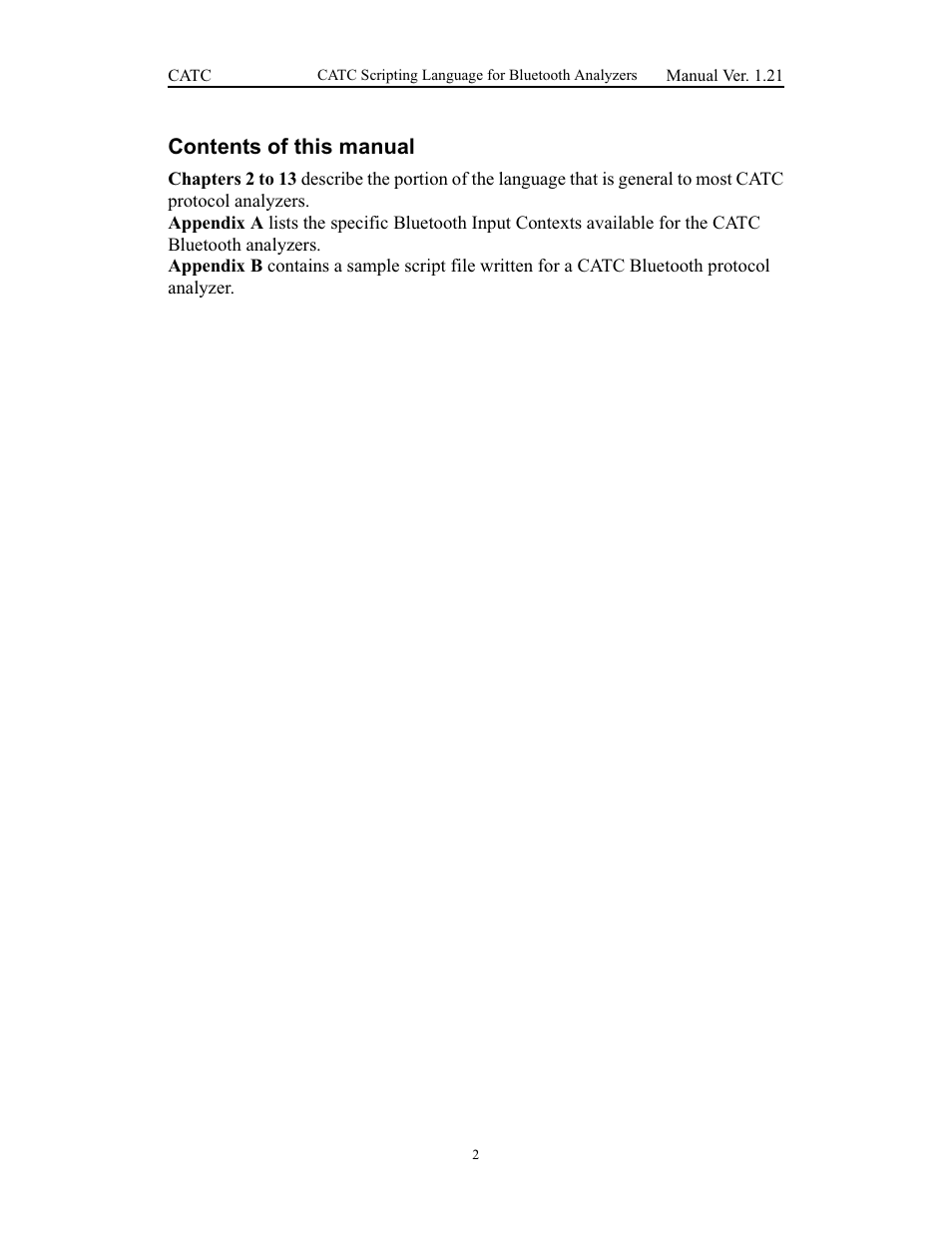 Contents of this manual | Teledyne LeCroy Merlins Wand - CSL manual (CATC Scripting Language Manual) User Manual | Page 8 / 78