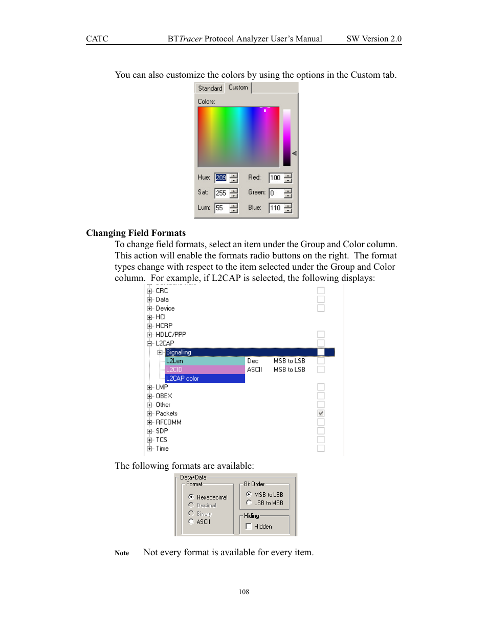 Changing field formats | Teledyne LeCroy Merlin - Users Manual User Manual | Page 116 / 180
