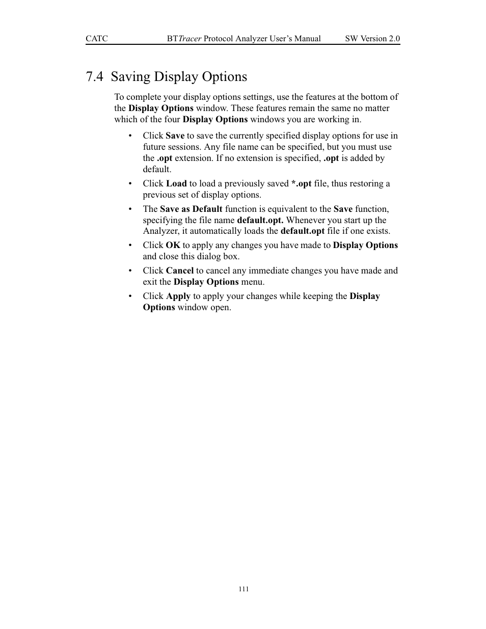 4 saving display options, Saving display options | Teledyne LeCroy Merlin - Users Manual User Manual | Page 119 / 180