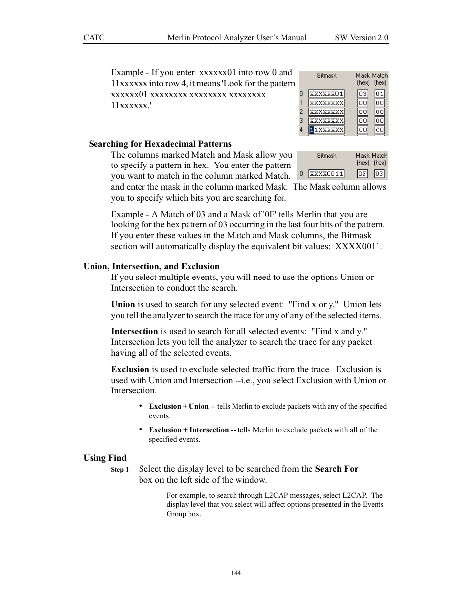 Union, intersection, and exclusion, Using find, Union, intersection, and exclusion using find | Teledyne LeCroy Merlin - Users Manual User Manual | Page 152 / 180