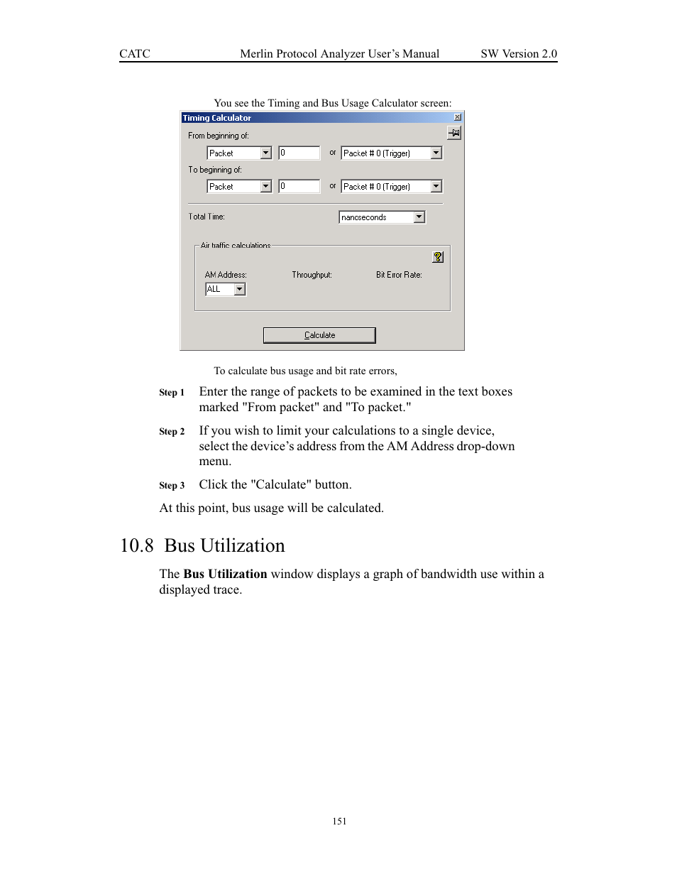 8 bus utilization, Bus utilization | Teledyne LeCroy Merlin - Users Manual User Manual | Page 159 / 180