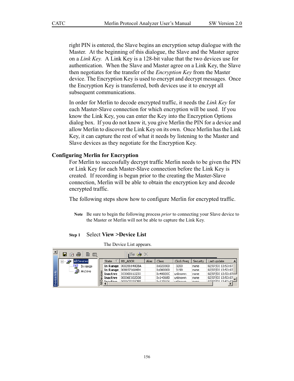 Configuring merlin for encryption | Teledyne LeCroy Merlin - Users Manual User Manual | Page 164 / 180