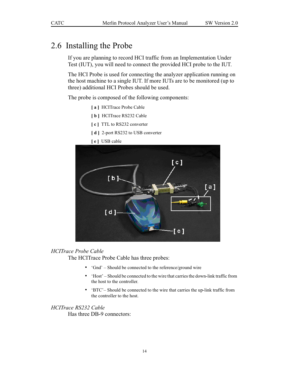 6 installing the probe, Installing the probe | Teledyne LeCroy Merlin - Users Manual User Manual | Page 22 / 180