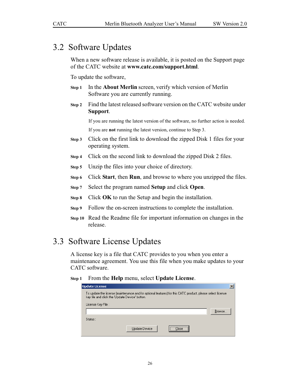 2 software updates, 3 software license updates, Software updates software license updates | Teledyne LeCroy Merlin - Users Manual User Manual | Page 34 / 180