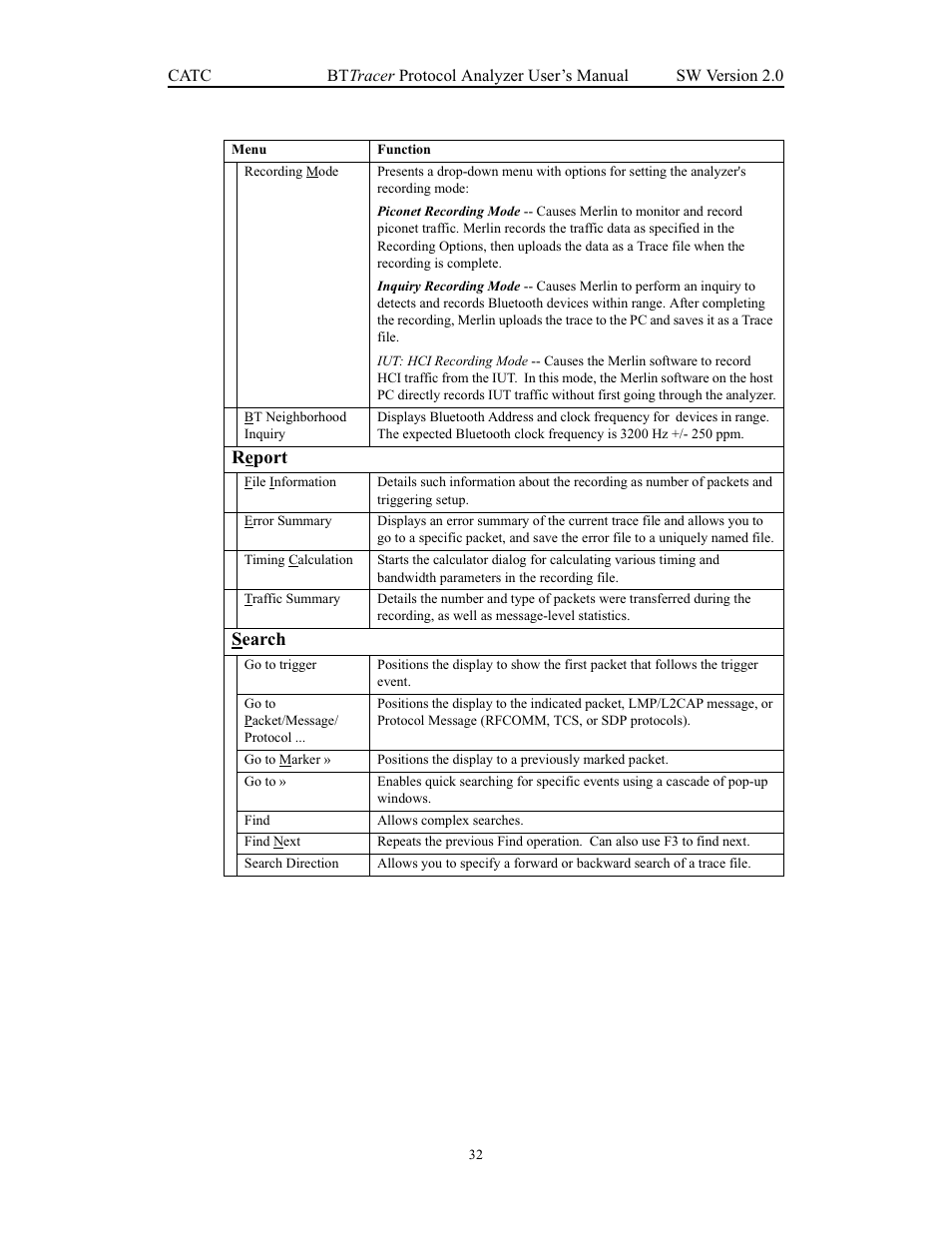 Report, Search | Teledyne LeCroy Merlin - Users Manual User Manual | Page 40 / 180