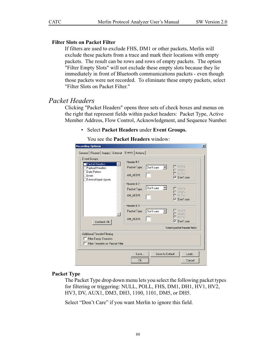 Packet headers | Teledyne LeCroy Merlin - Users Manual User Manual | Page 96 / 180