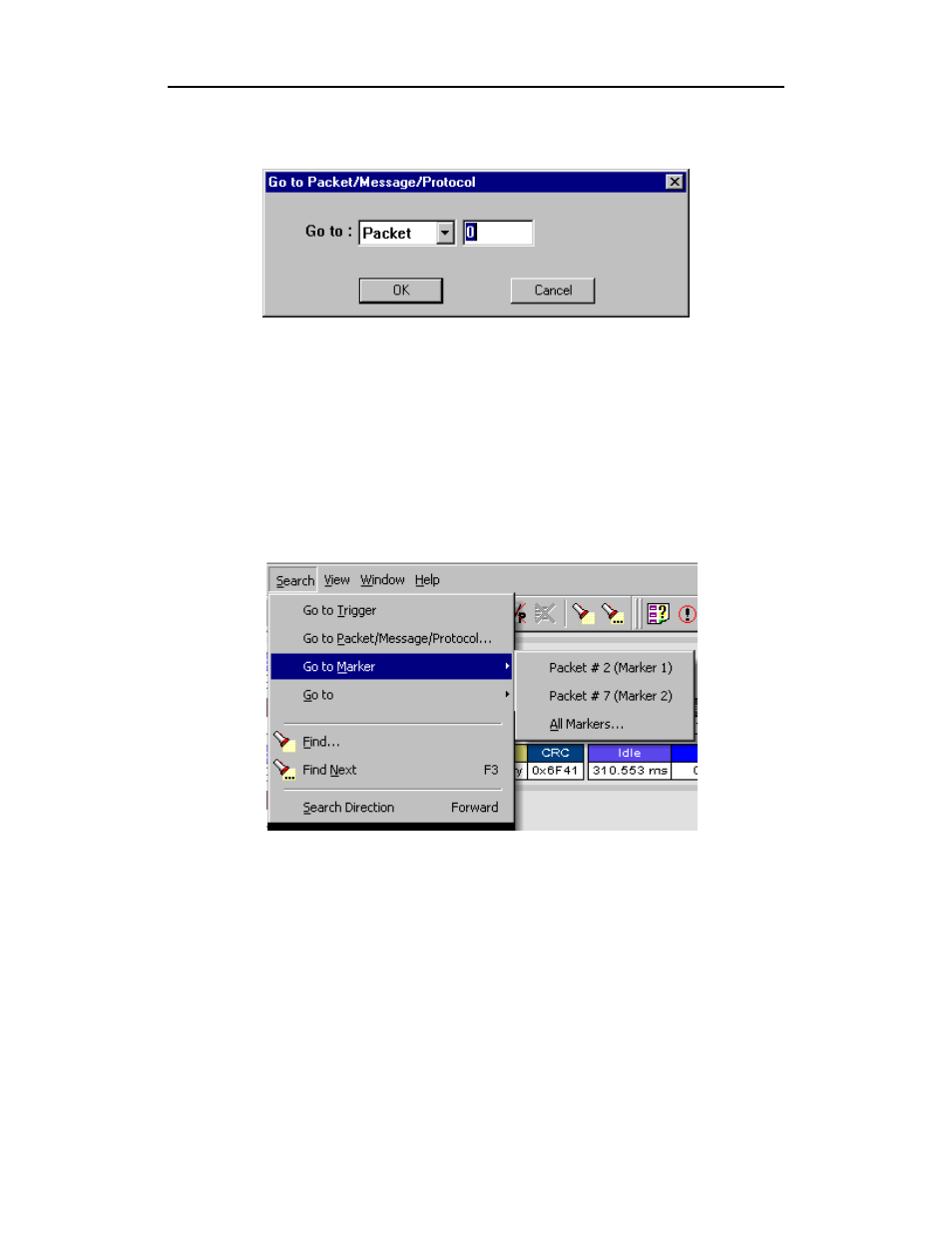 Go to marker, Go to, Go to marker go to | Teledyne LeCroy Merlin II - Users Manual User Manual | Page 126 / 204