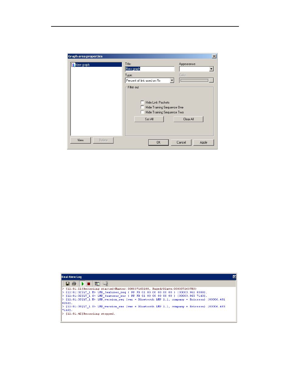 6 real-time log, Real-time log | Teledyne LeCroy Merlin II - Users Manual User Manual | Page 162 / 204