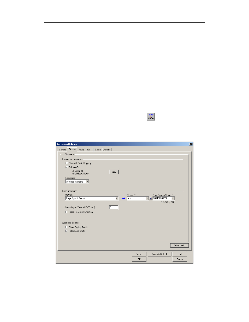 Ut:hci mode, 2 opening the recording options dialog box, Opening the recording options dialog box | Teledyne LeCroy Merlin II - Users Manual User Manual | Page 76 / 204