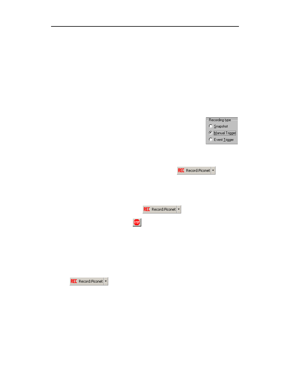 3 recording options - general, Recording type, Options | Recording options - general, Recording type options | Teledyne LeCroy Merlin II - Users Manual User Manual | Page 77 / 204