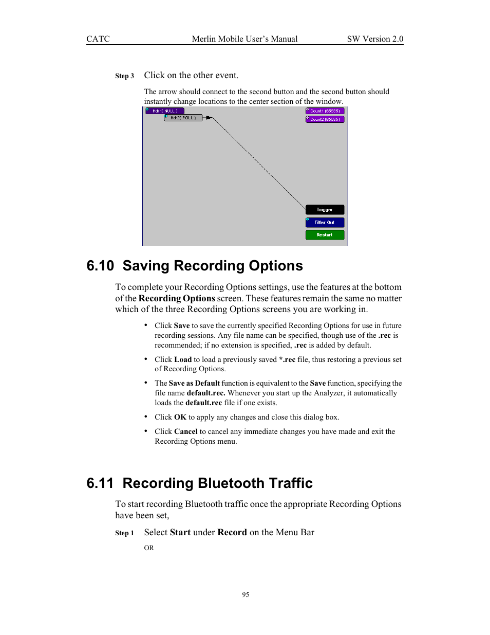 10 saving recording options, 11 recording bluetooth traffic | Teledyne LeCroy Merlin Mobile - Users Manual User Manual | Page 103 / 172