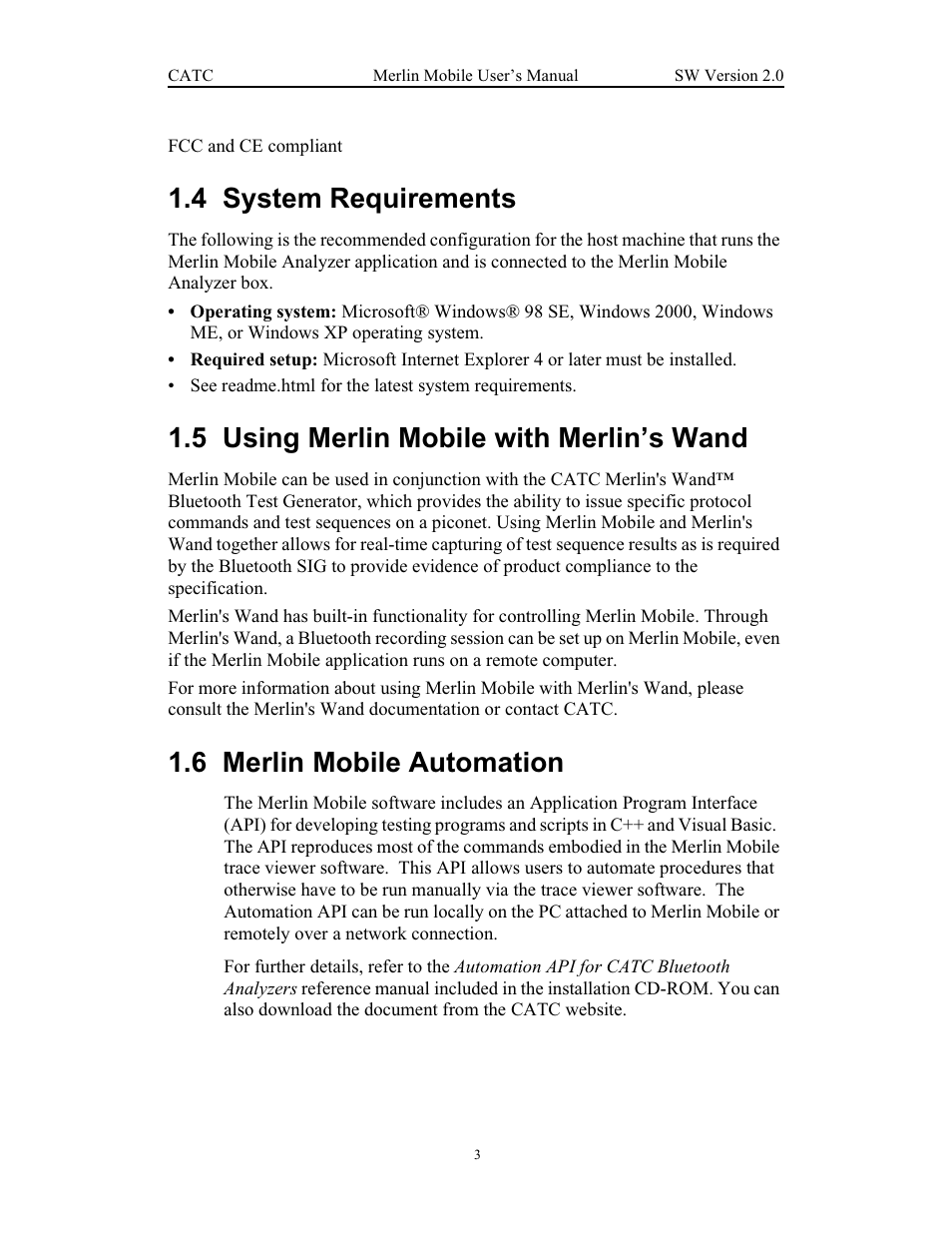 4 system requirements, 5 using merlin mobile with merlin’s wand, 6 merlin mobile automation | Teledyne LeCroy Merlin Mobile - Users Manual User Manual | Page 11 / 172