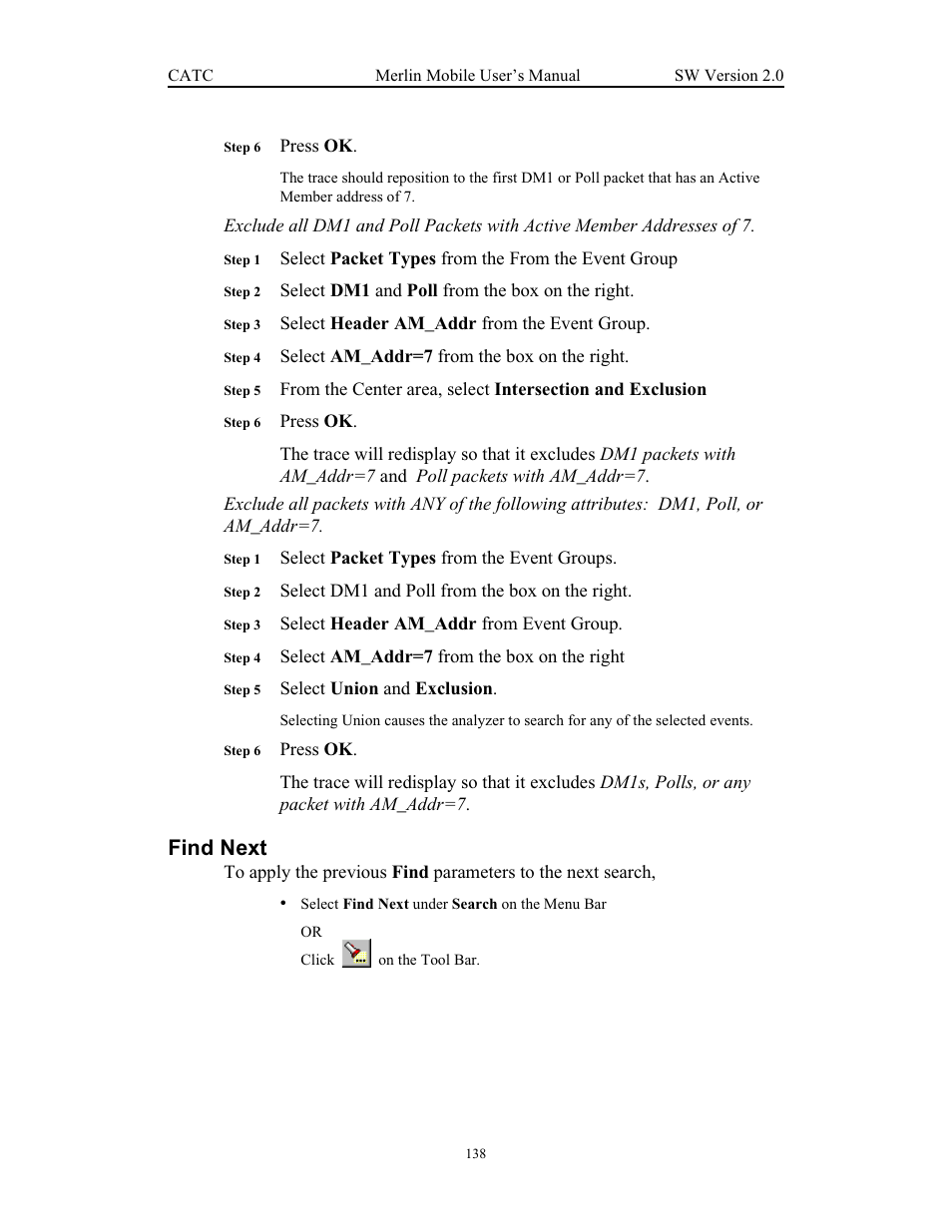 Find next | Teledyne LeCroy Merlin Mobile - Users Manual User Manual | Page 146 / 172