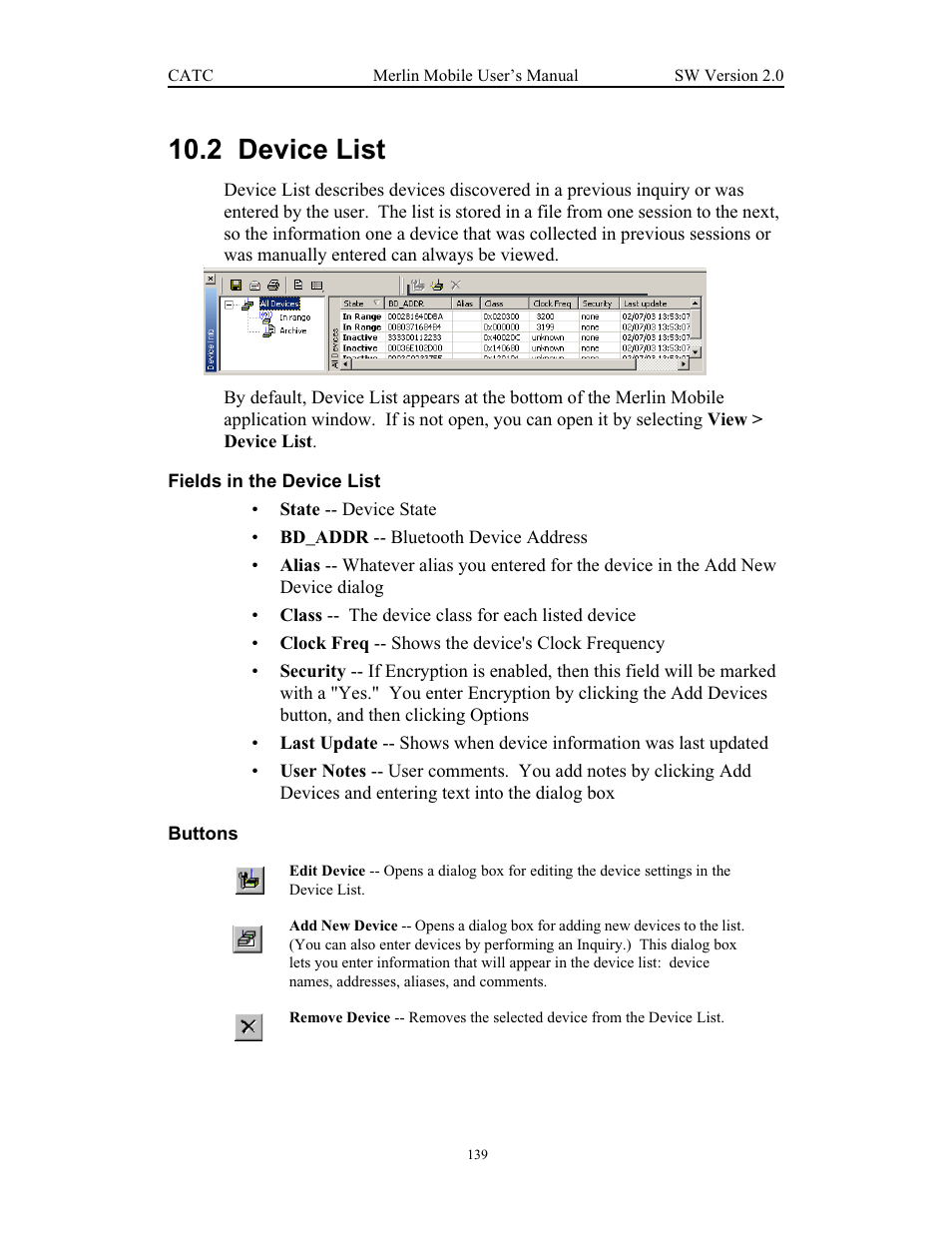 2 device list, Device list | Teledyne LeCroy Merlin Mobile - Users Manual User Manual | Page 147 / 172