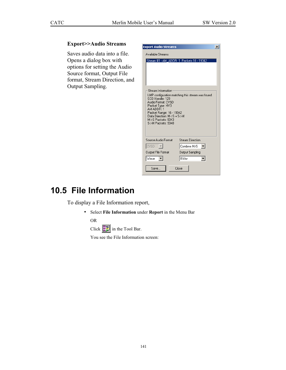 5 file information, File information | Teledyne LeCroy Merlin Mobile - Users Manual User Manual | Page 149 / 172