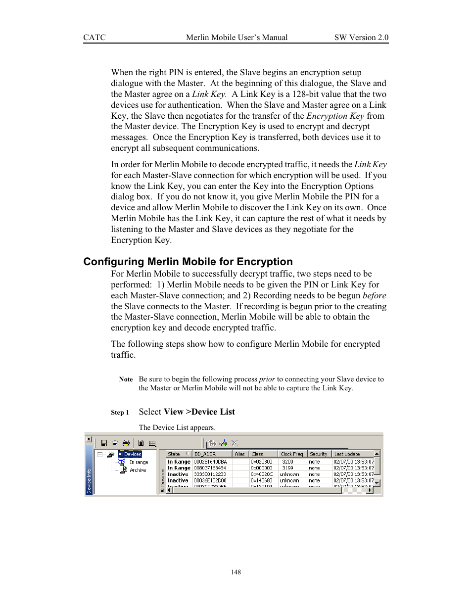 Configuring merlin mobile for encryption | Teledyne LeCroy Merlin Mobile - Users Manual User Manual | Page 156 / 172