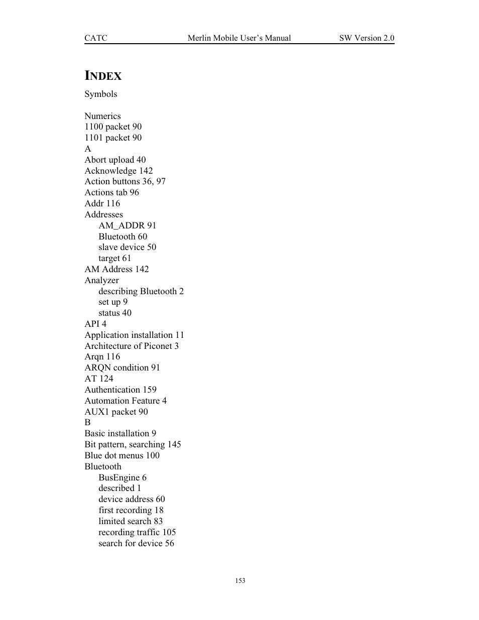 Index, Ndex | Teledyne LeCroy Merlin Mobile - Users Manual User Manual | Page 161 / 172