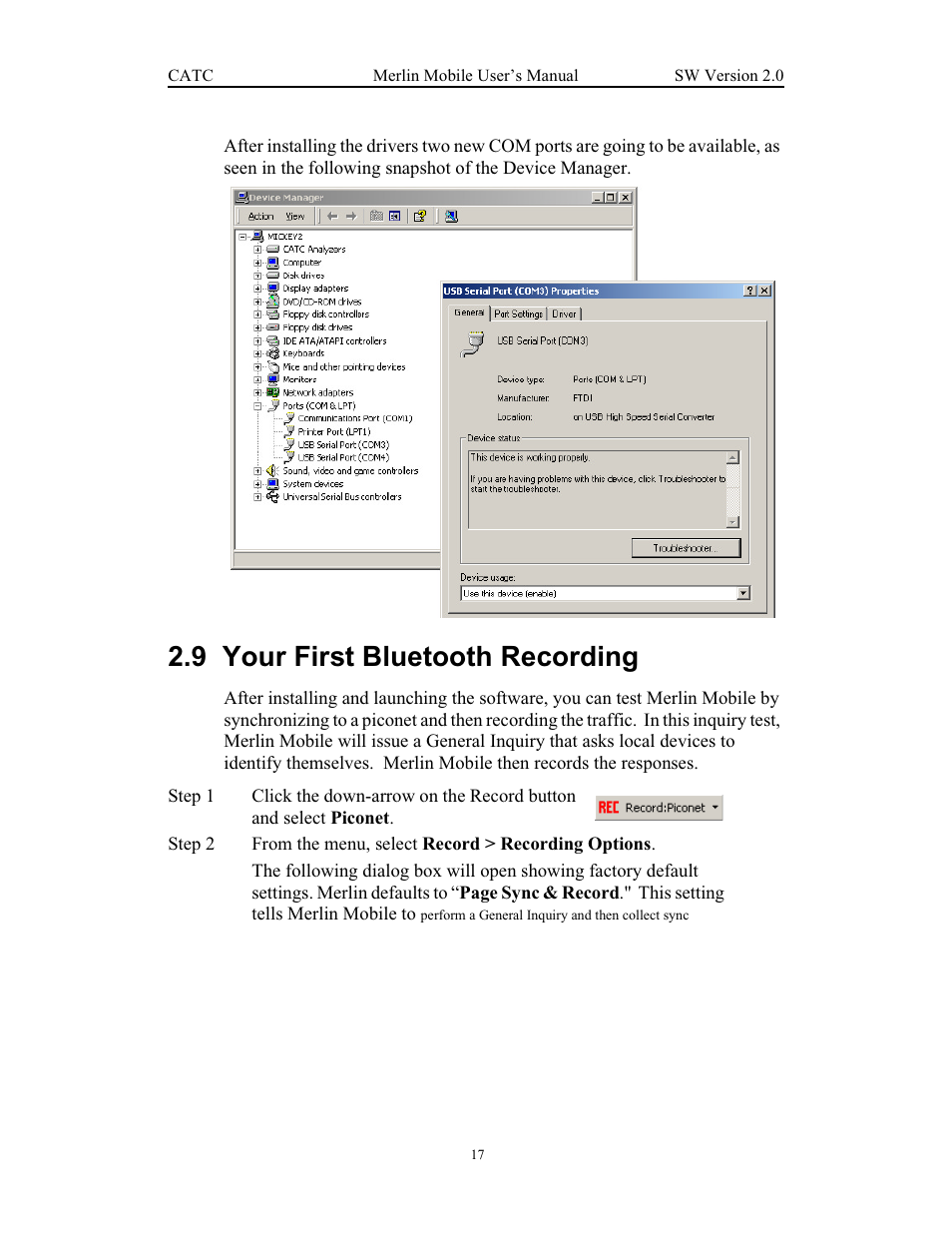9 your first bluetooth recording, Your first bluetooth recording | Teledyne LeCroy Merlin Mobile - Users Manual User Manual | Page 25 / 172