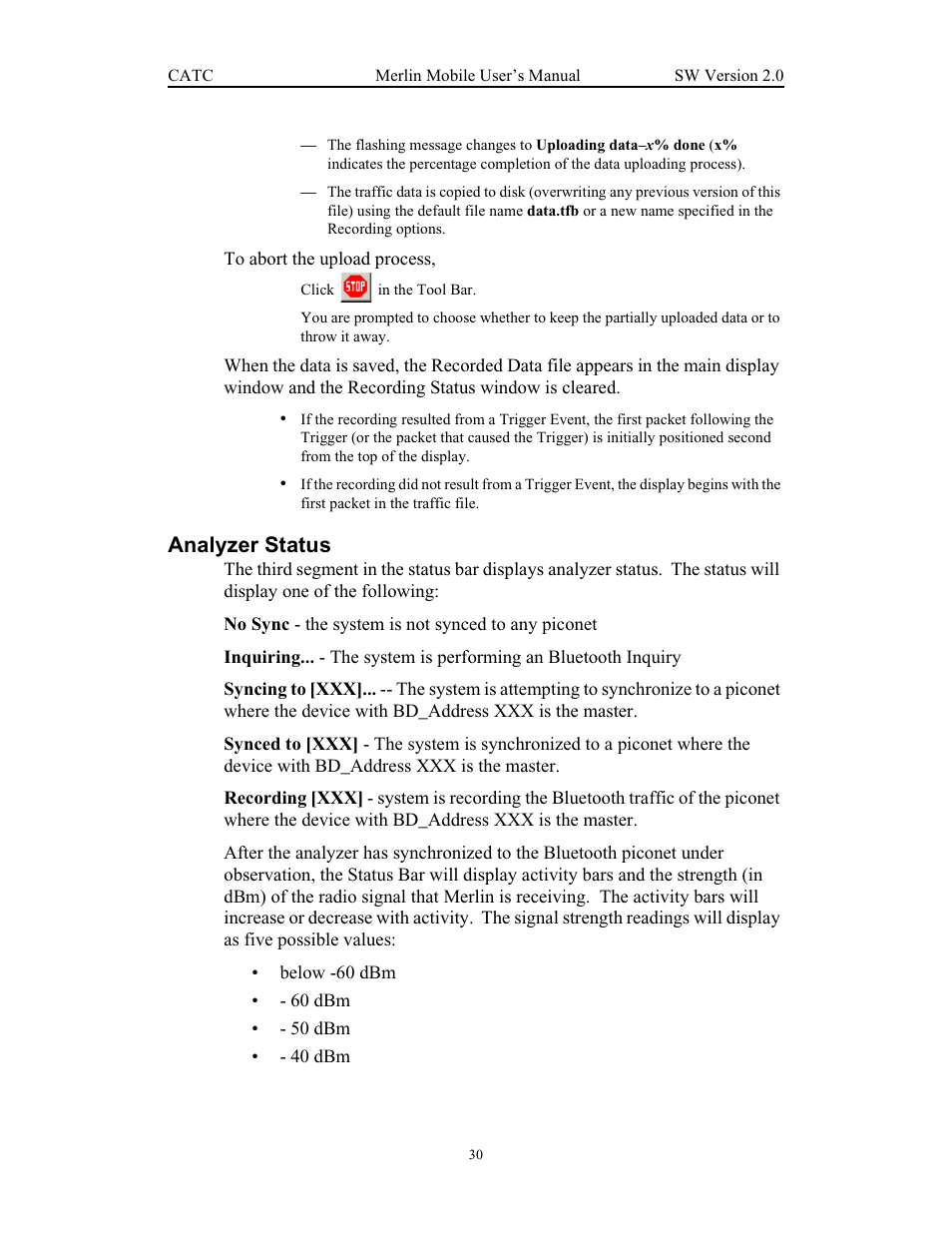 Analyzer status | Teledyne LeCroy Merlin Mobile - Users Manual User Manual | Page 38 / 172