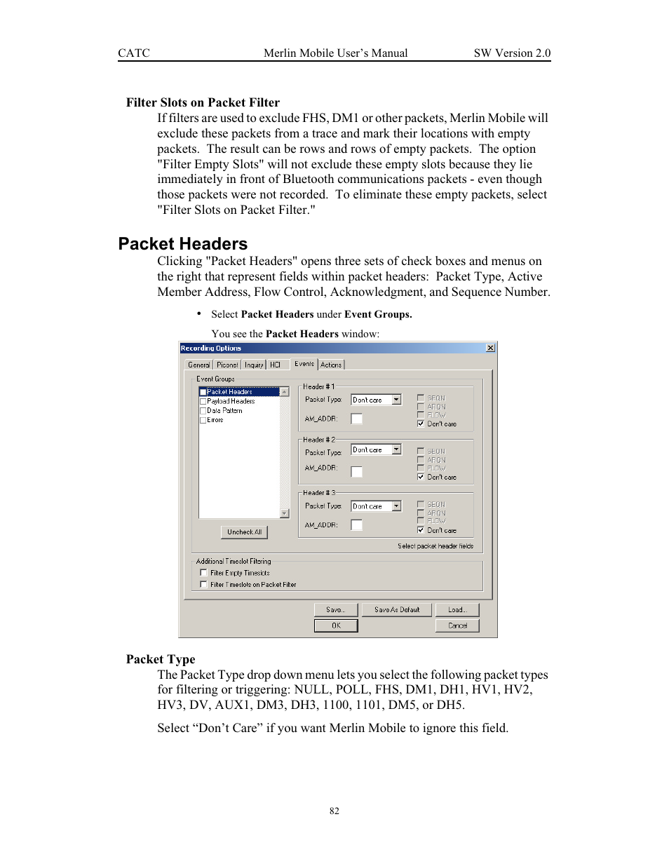 Packet headers | Teledyne LeCroy Merlin Mobile - Users Manual User Manual | Page 90 / 172