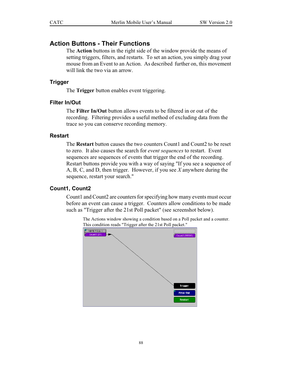 Action buttons - their functions | Teledyne LeCroy Merlin Mobile - Users Manual User Manual | Page 96 / 172