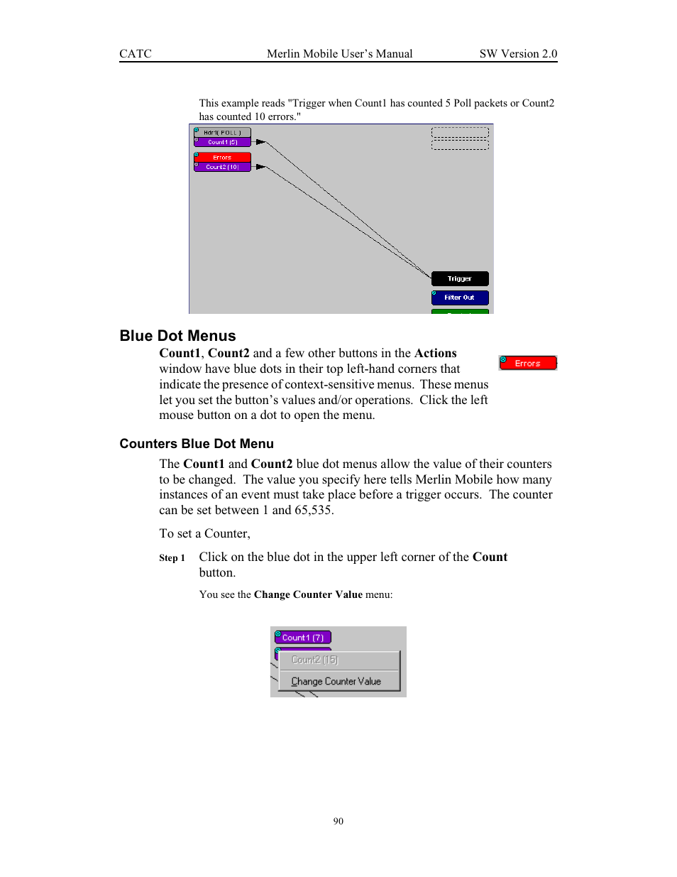 Blue dot menus | Teledyne LeCroy Merlin Mobile - Users Manual User Manual | Page 98 / 172