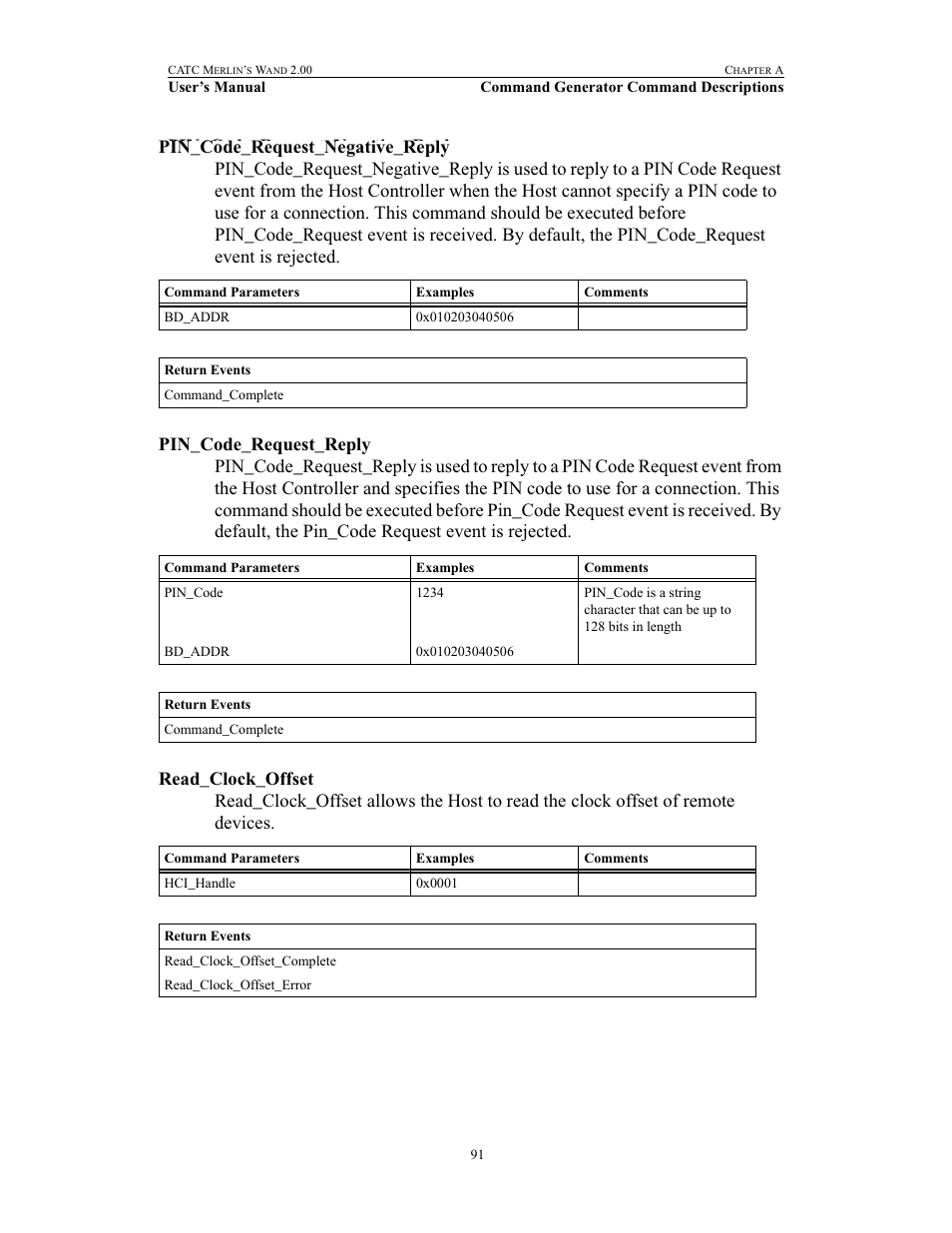 Pin_code_request_negative_reply, Pin_code_request_reply, Read_clock_offset | Teledyne LeCroy Merlins Wand - Users Manual User Manual | Page 107 / 298