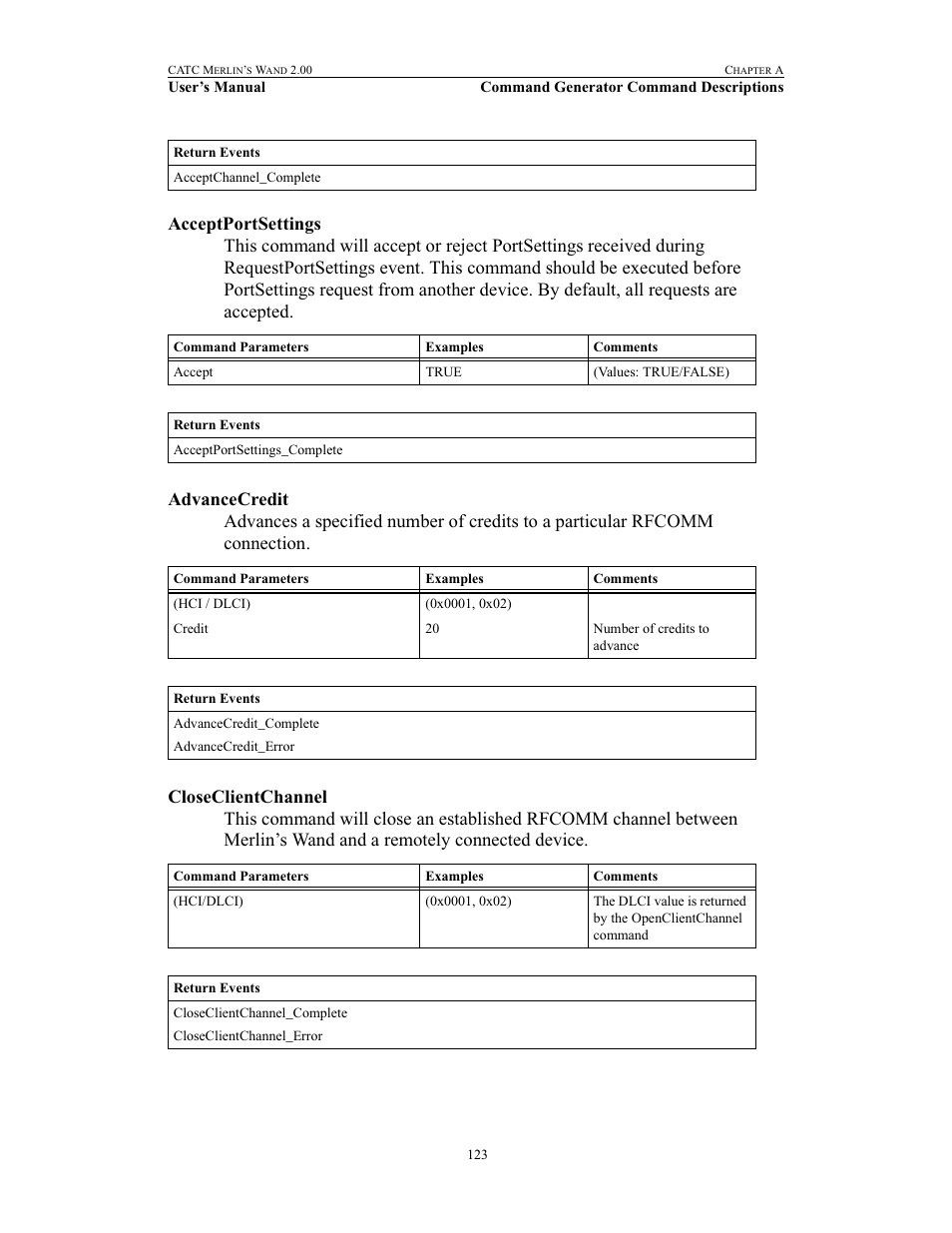 Acceptportsettings, Advancecredit, Closeclientchannel | Teledyne LeCroy Merlins Wand - Users Manual User Manual | Page 139 / 298